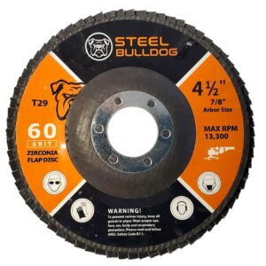 4-1/2″ x 7/8″ Zirconia Flap Disc – 10 Pack - 60